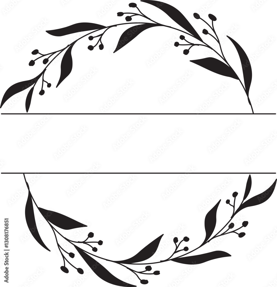 Fototapeta premium Golden Botanical Wedding Pattern