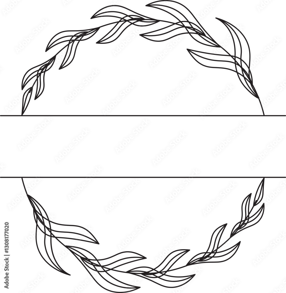 Obraz premium Minimalist Round Wedding Ornament