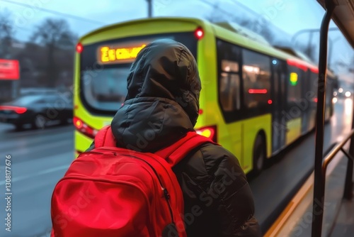 Obraz na płótnie Encouraging use of public transport to reduce vehicle emissions efforts in Ukraine aiming to reduce immediate dust pollution effects . w salonie
