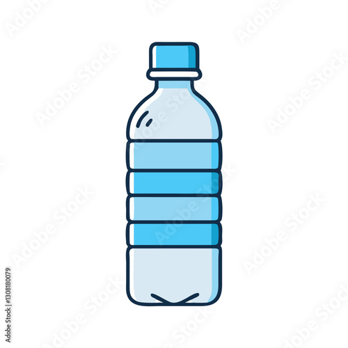 Water Bottle Icon, Plastic Bottle of Water vector Illustration