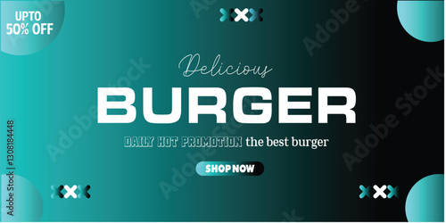 Burger special deal banner, homemade burger grill with chilli, food ad banner discount v.eps