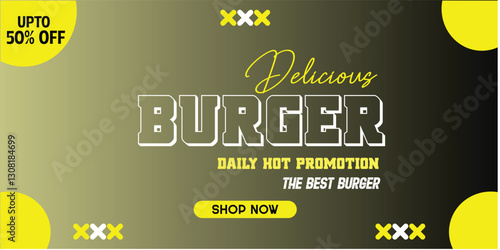 Burger special deal banner, homemade burger grill with chilli, food ad banner discount z.eps