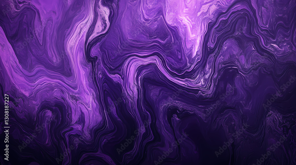 Fototapeta premium Purple black grainy background, abstract glowing violet color gradient, noisy texture poster banner header backdrop design. Luminous - River. Illustration