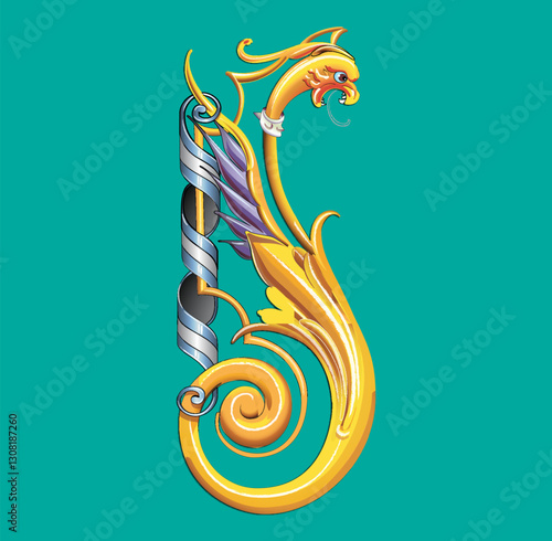 Fileteado Porteño, traditional style of pictorial ornamentation to embellish and decorate cars and buses in the city of Buenos Aires, declared by UNESCO, Intangible Cultural Heritage, Dragons