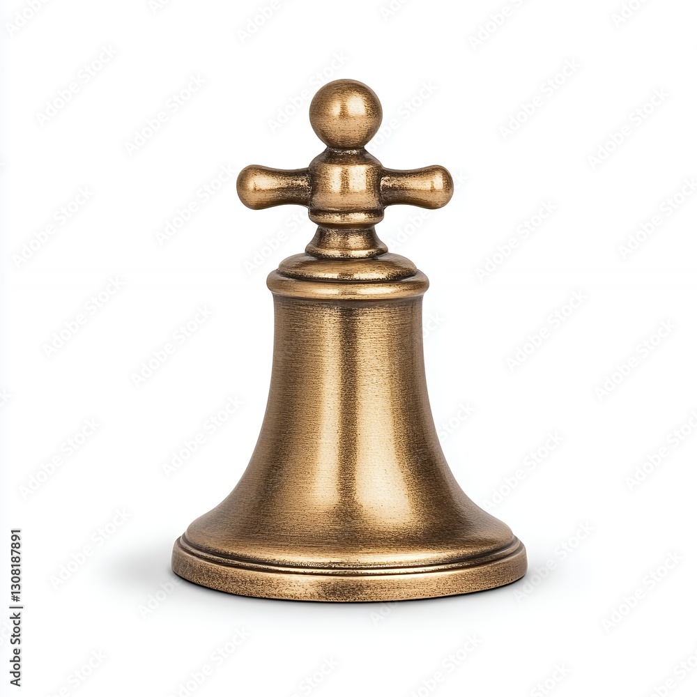 Elegant Antique Gold Faucet Handle With Cross Top, Generative AI. Elegant Antique Gold Faucet Handle With Cross Top, Generative AI.