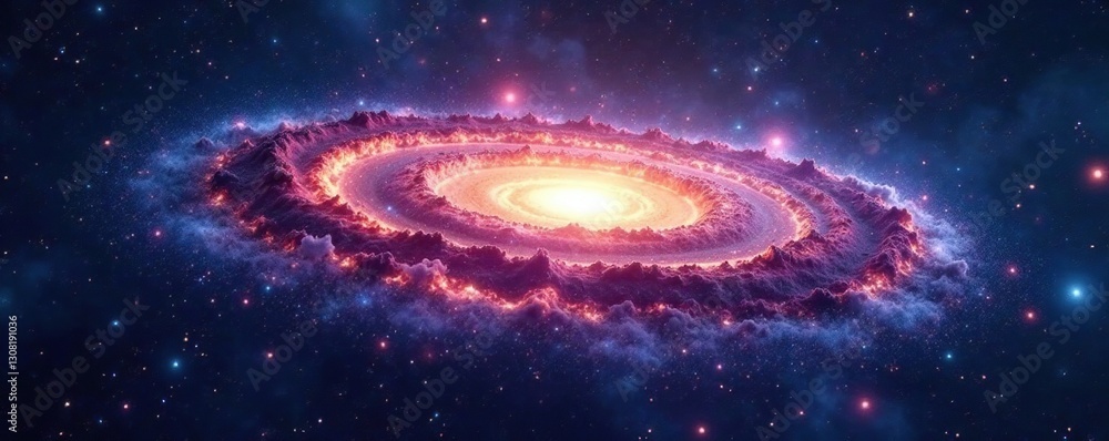 Fototapeta premium Brilliant Andromeda, a swirling cosmic island, set against a backdrop of countless stars , stellar, light
