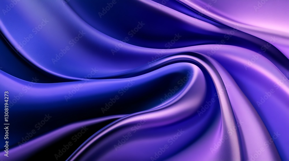 Luxurious abstract rippling silk fabric in deep royal colors Luxurious abstract rippling silk fabric in deep royal colors