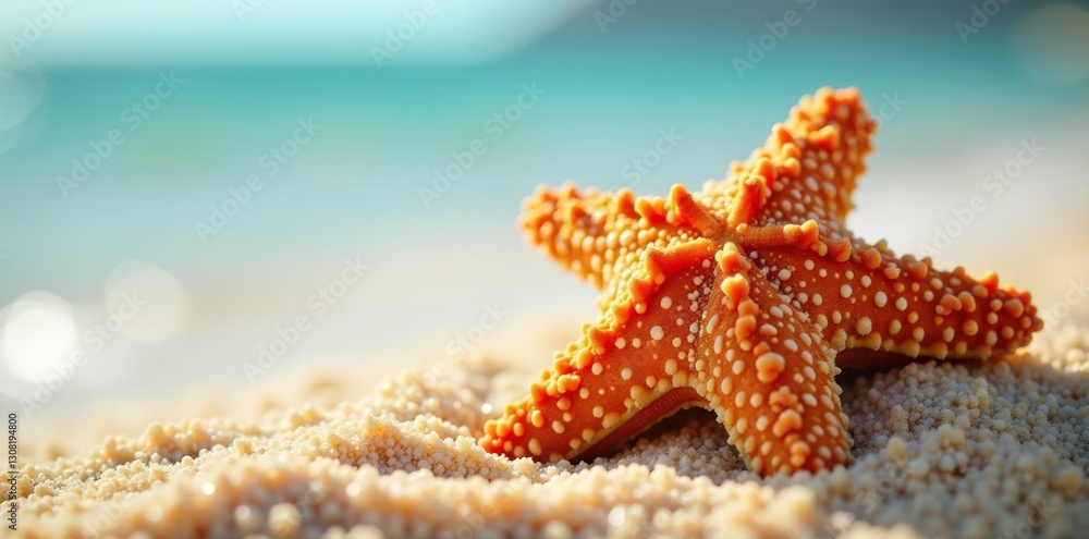 Close-up starfish detail, sun-drenched sandy beach , animal, sandy beach Close-up starfish detail, sun-drenched sandy beach , animal, sandy beach