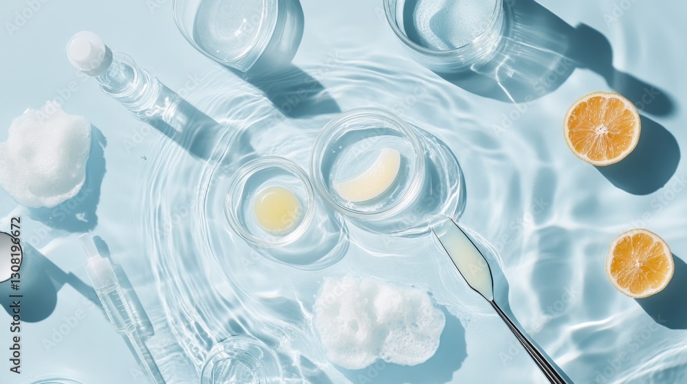 Exploring reflective surfaces in petri dishes serene nature and organic sample analysis Exploring reflective surfaces in petri dishes serene nature and organic sample analysis