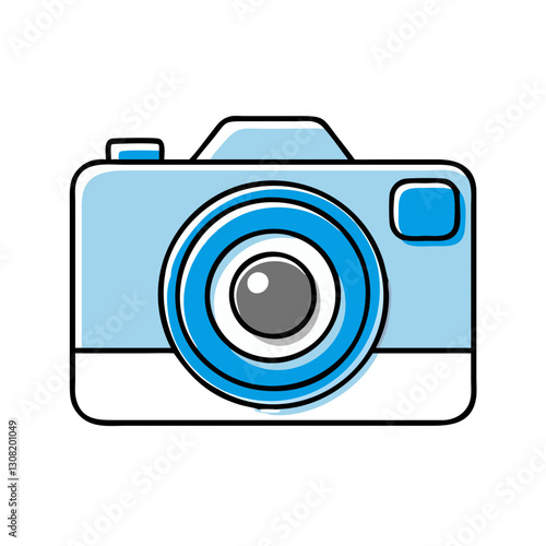 Camera icon, photography symbol, digital camera illustration