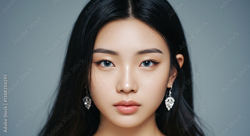 Serene Woman Soft Light Portrait. AI Generated Serene Woman Soft Light Portrait. AI Generated