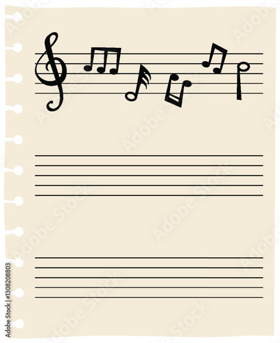 Musical Notes on Sheet Music