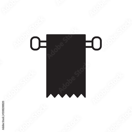 towel holder icon isolated on white background