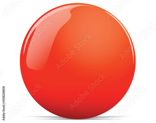 Glossy Red Sphere Illustration