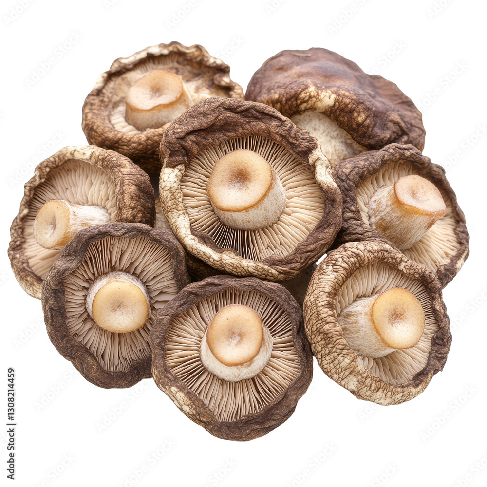 Isolated brown mushrooms png on transparent background nature food Isolated brown mushrooms png on transparent background nature food