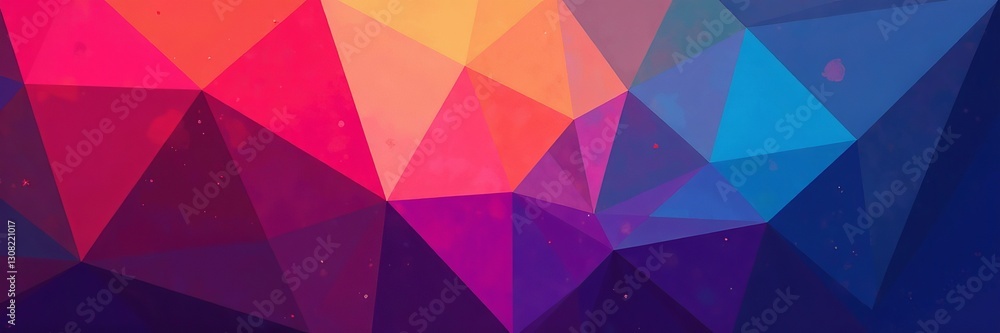 Obraz premium Abstract triangular design with vibrant colors, backdrop, pattern, background