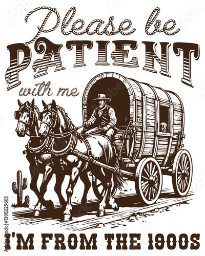 A Classic Western horse-drawn wagon. 