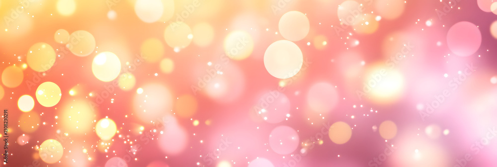 Warm Pink and Gold Bokeh Background Sparkling Lights Warm Pink and Gold Bokeh Background Sparkling Lights