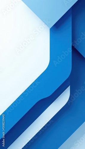 Abstract blue & white geometric shapes, modern corporate design, design, simple