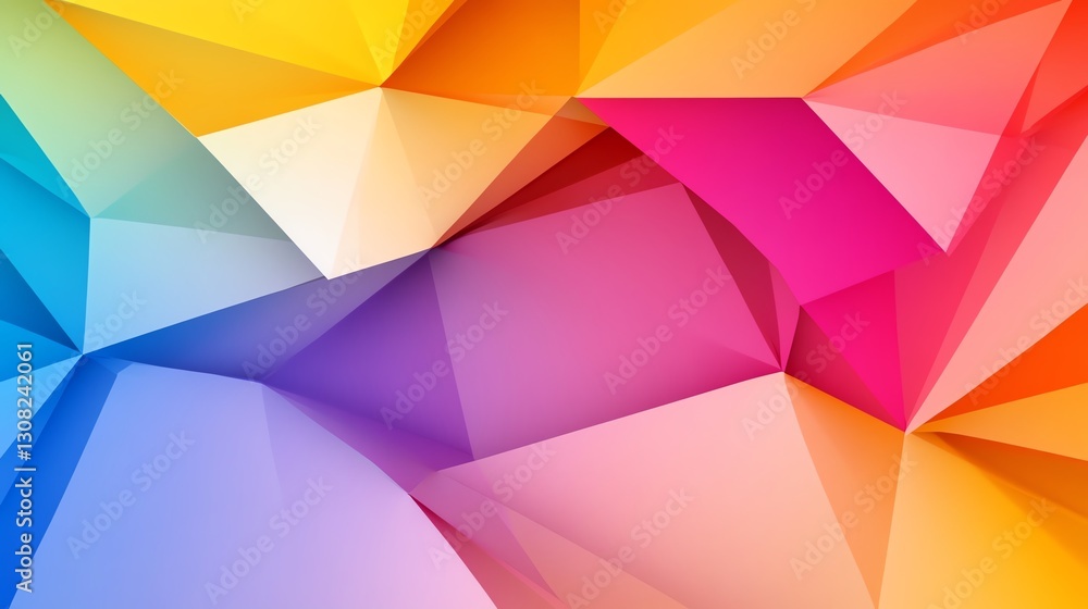 Overlapping translucent triangles forming a vibrant lowpoly pattern Overlapping translucent triangles forming a vibrant lowpoly pattern