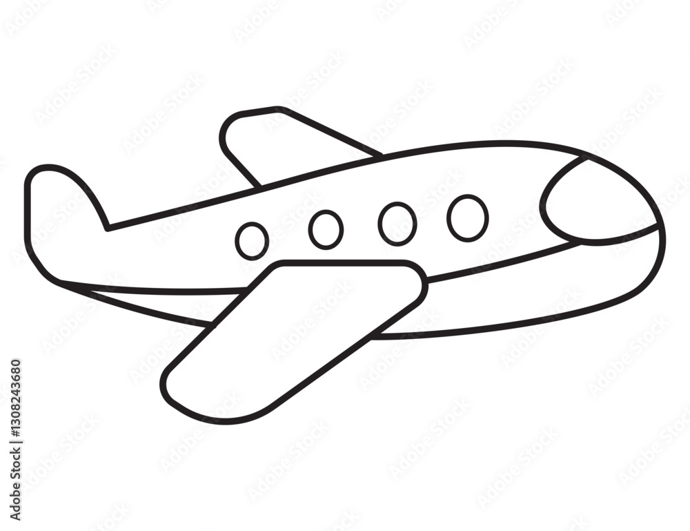 Fototapeta premium Airplane Outline Icon