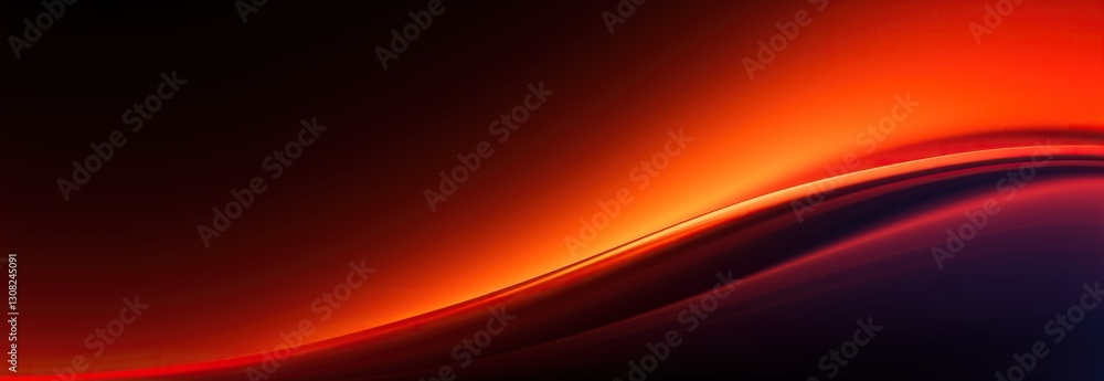 Abstract Background with Smooth Red and Orange Curves. Dark Gradient Adds Depth and Elegance Abstract Background with Smooth Red and Orange Curves. Dark Gradient Adds Depth and Elegance
