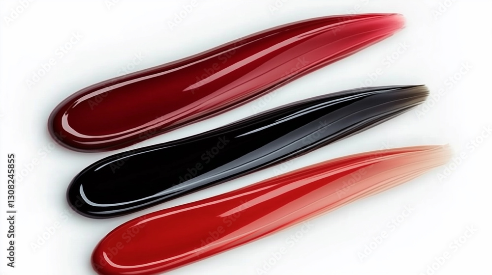 Naklejka premium Nail polish strokes creating a gradient effect on white background