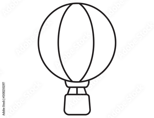 Hot Air Balloon Outline Icon