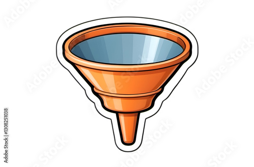 Funnel usage demonstration kitchen illustration educational close-up home improvement concepts
