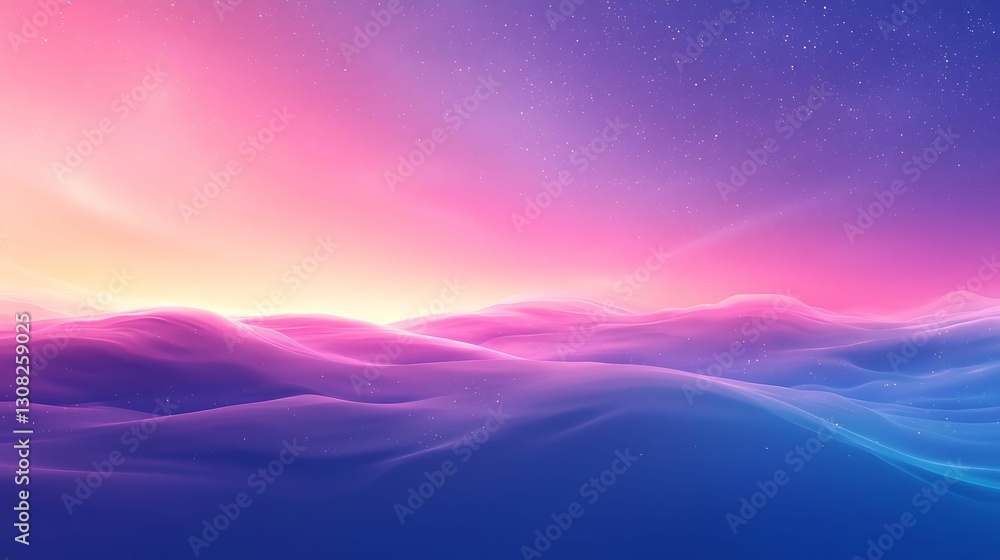 Fototapeta premium Vibrant abstract ocean waves at sunset.