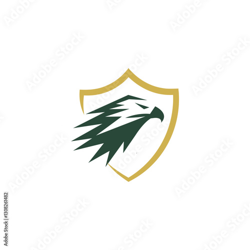 A powerful eagle security logo symbolizing strength, protection, and vigilance. Ideal for security firms, cybersecurity, and surveillance brands seeking a bold and trustworthy identity.

