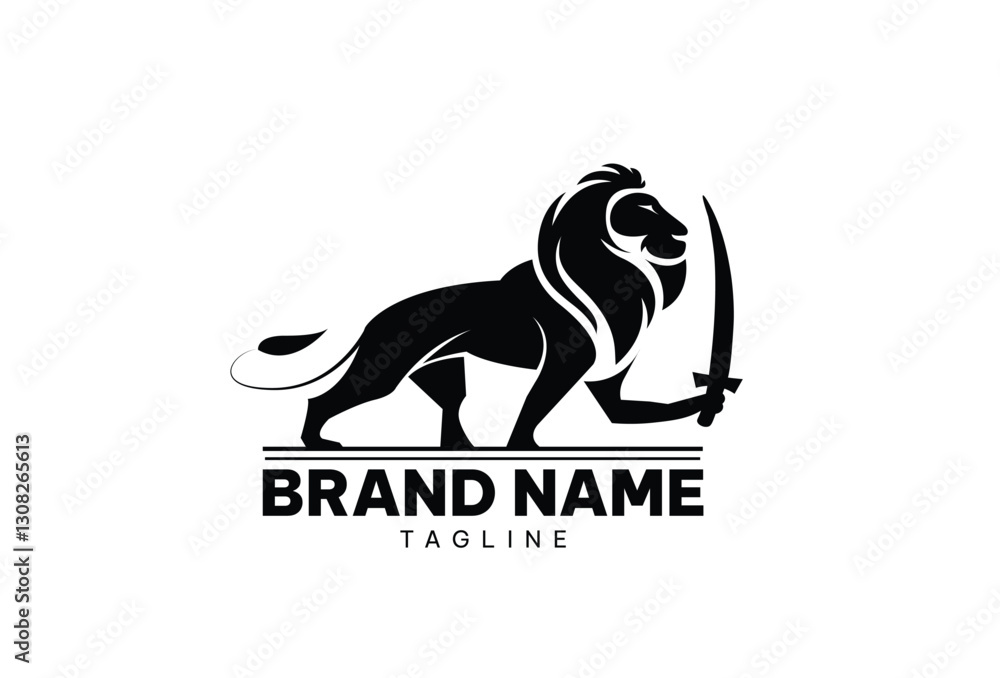 Obraz premium lion logo vector