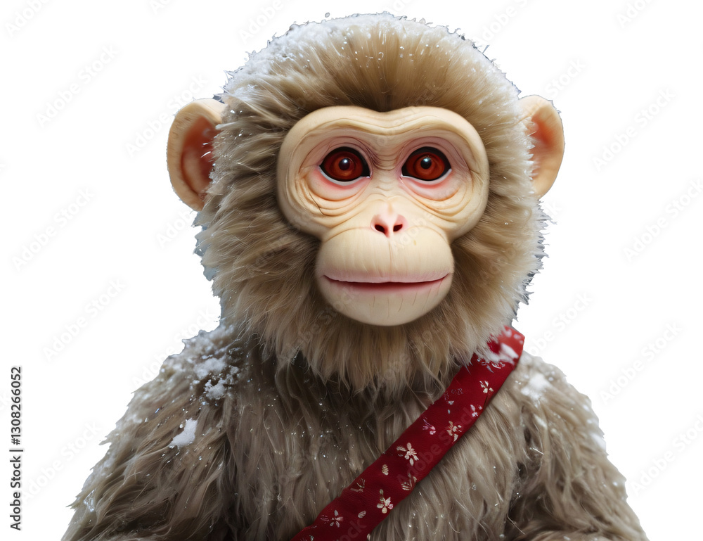 Obraz premium wooden monkey doll face