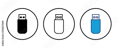 Usb icon vector. Flash disk icon vector