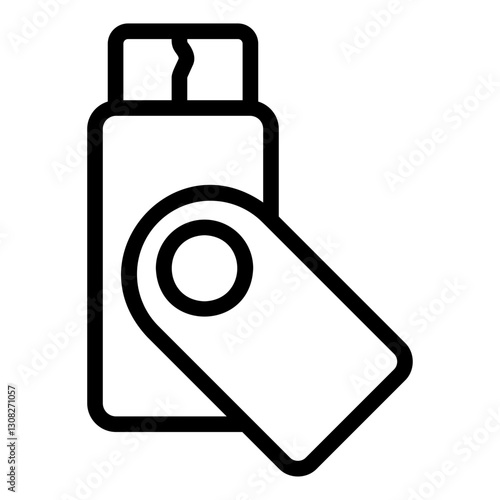 flash disk Line Icon