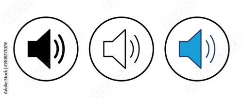 Speaker icon vector. volume icon vector. loudspeaker icon vector. sound symbol