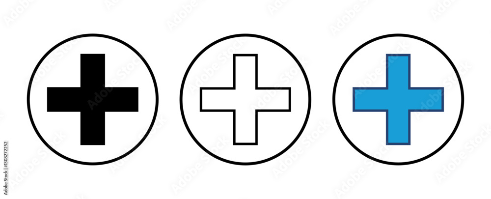 Obraz premium Plus Icon vector. Add plus icon