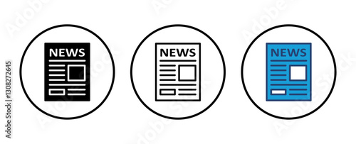 Newspaper icon vector. news paper vector sign