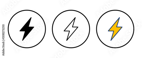 Lightning icon vector. electric icon vector. power icon. energy sign