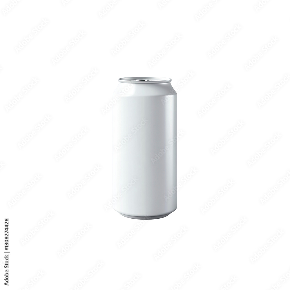 Blank White Aluminum Can Mockup - Isolated on Transparent Background Blank White Aluminum Can Mockup - Isolated on Transparent Background