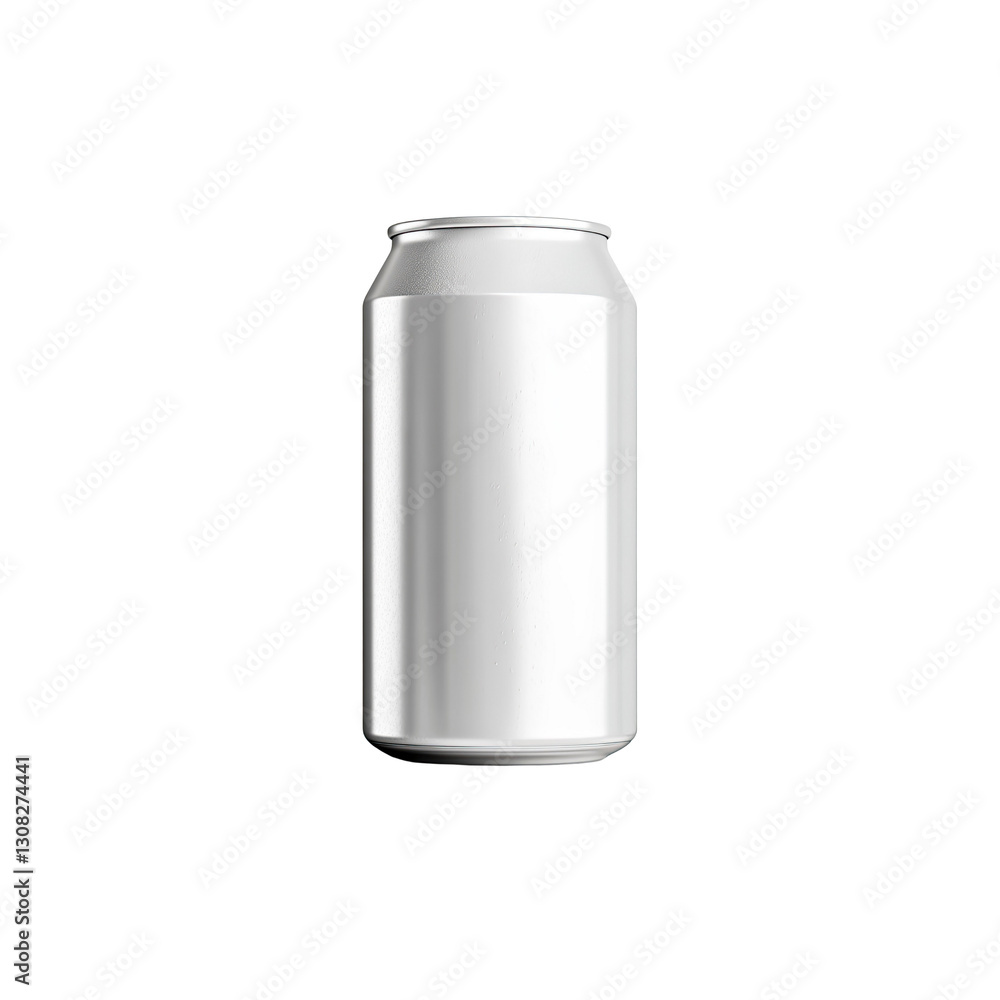 Blank White Aluminum Can Mockup - Isolated on Transparent Background Blank White Aluminum Can Mockup - Isolated on Transparent Background