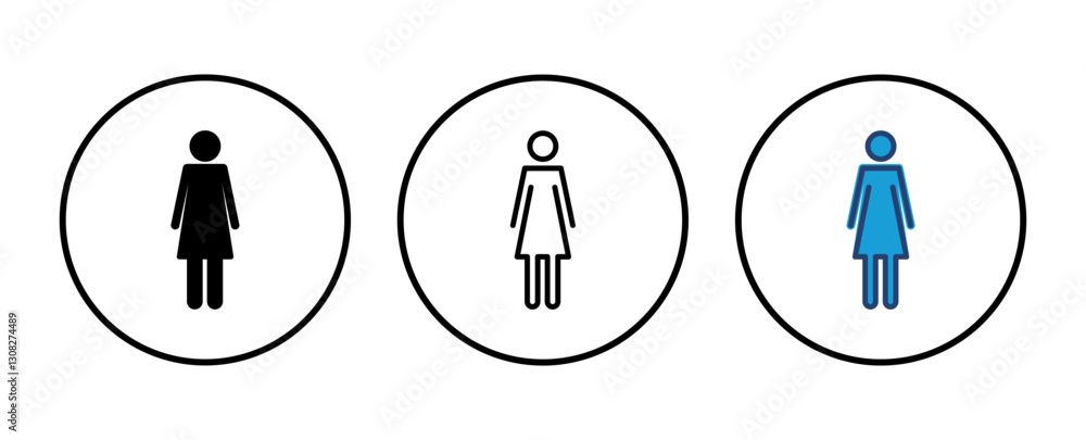Female icon vector. woman icon vector Female icon vector. woman icon vector