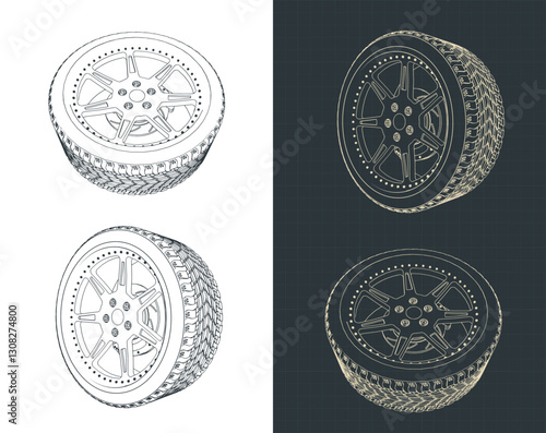 Car wheel blueprints