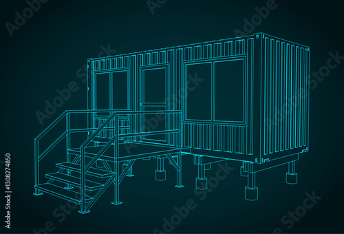 Container house drawing