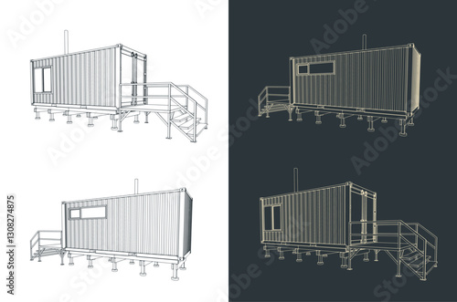 Container house illustrations