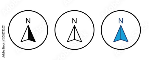 Compass icon vector. arrow compass icon vector