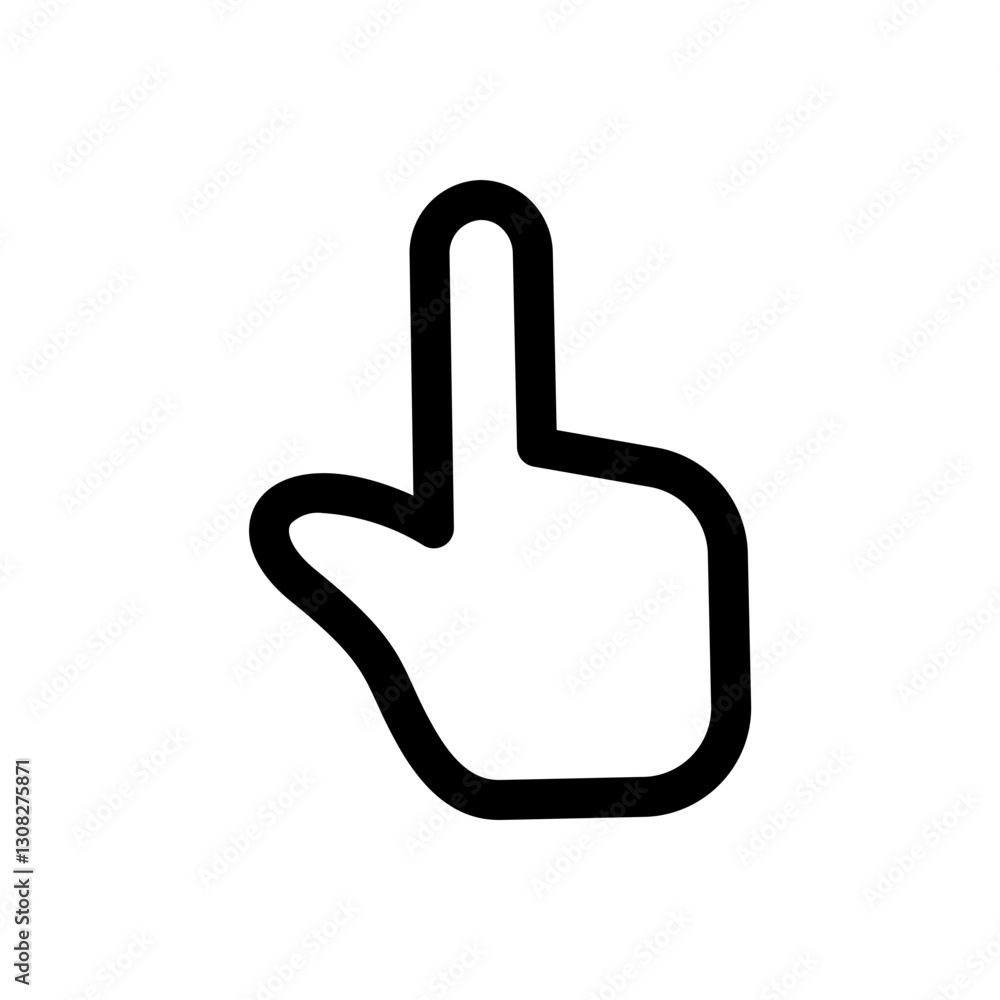 Hand clicking icon. Vector pointer finger click.
Hand clicking icon. Vector pointer finger click.