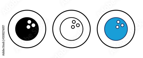 Bowling icon vector. bowling ball and pin icon. bowling pins