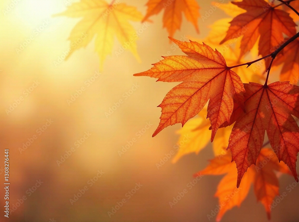 Generate an AI photo of warm orange autumn leaves creating an elegant seasonal fall background. Focus on depth and mood, a warm inviting vibe, soft lighting, and a cozy atmosphere. Style should be a Generate an AI photo of warm orange autumn leaves creating an elegant seasonal fall background. Focus on depth and mood, a warm inviting vibe, soft lighting, and a cozy atmosphere. Style should be a