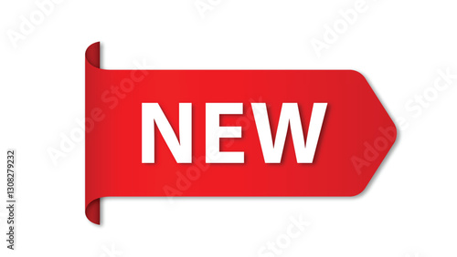 Red vector banner new product